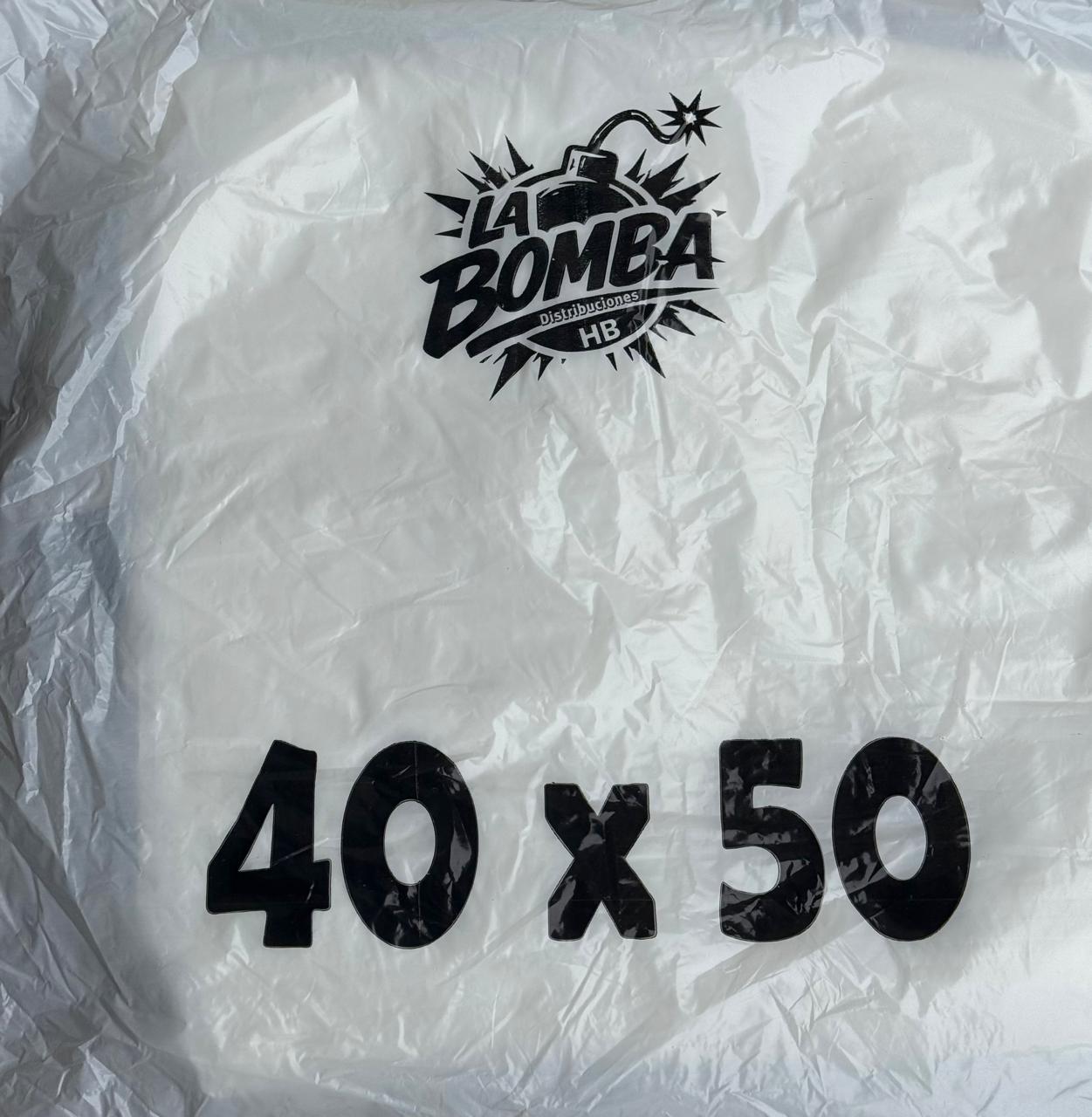 CAMISETA 40X50 LA BOMBA (BLANCA X 60U)(20)
