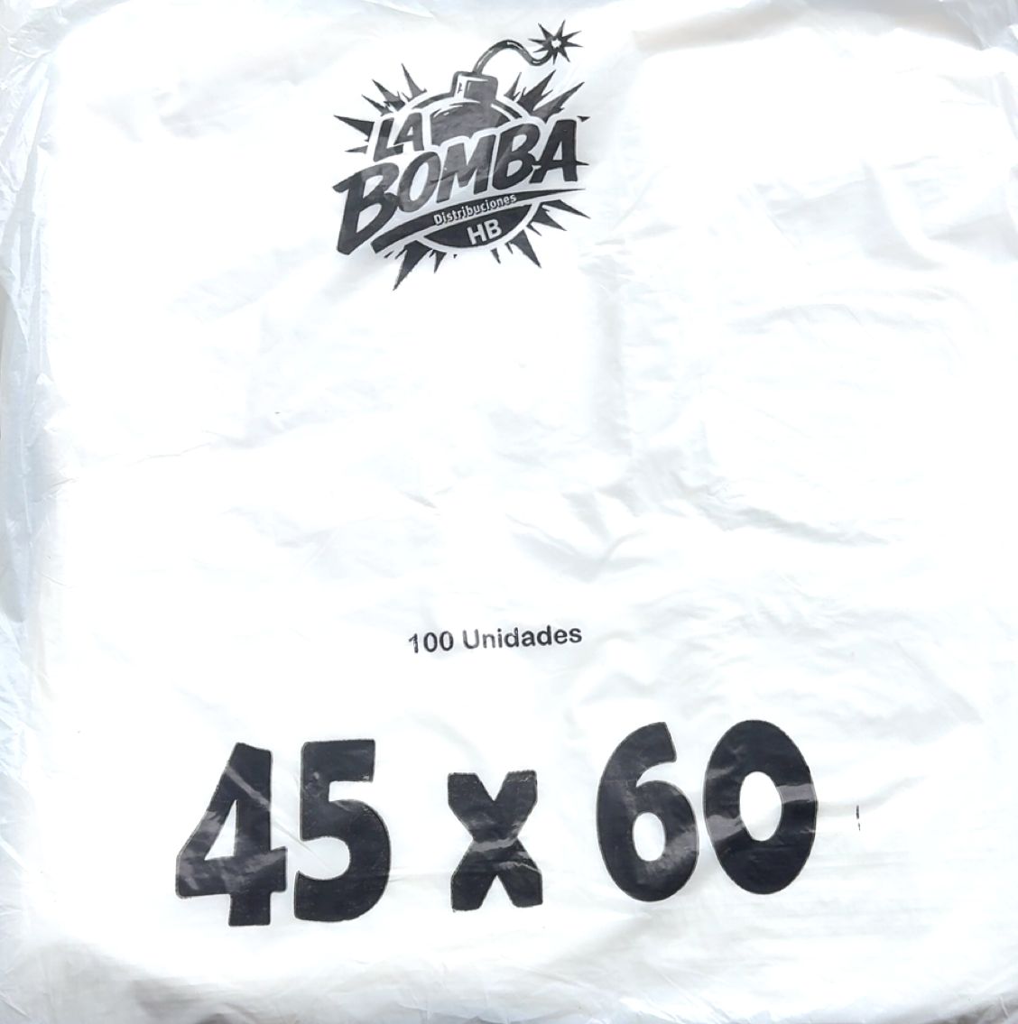CAMISETA 45X60 LA BOMBA (BLANCA X 100U)(20)