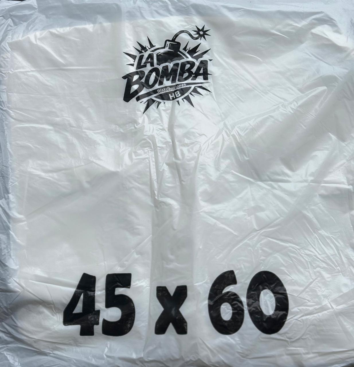 CAMISETA 45X60 LA BOMBA (BLANCA X 60U)(20)
